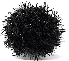 Black Tinsel Pom