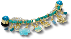 Blue Adjustable Charm Chain