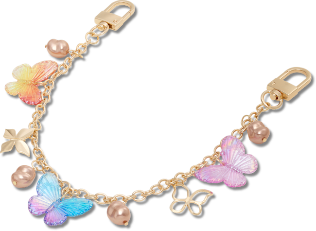 Butterfly Long Chain Bag Charm - Multi