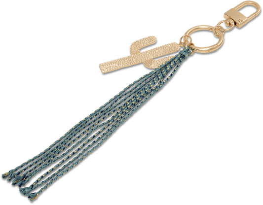 Cactus Tassel Bag Charm - Gold / Multi