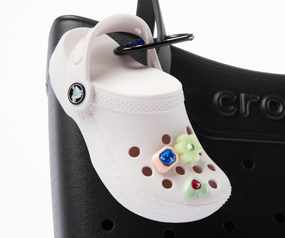 Classic Clog Pouch Bag Charm - White