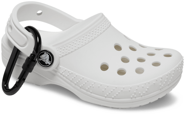 Classic Clog Pouch Bag Charm - White