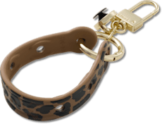 Classic Wristlet Graphic Bag Charm - Leopard