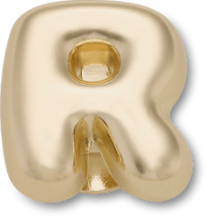 Gold Bubble Letter R