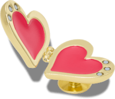 Gold Bubble Locket Heart
