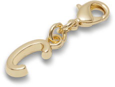 Gold Letter C Charm