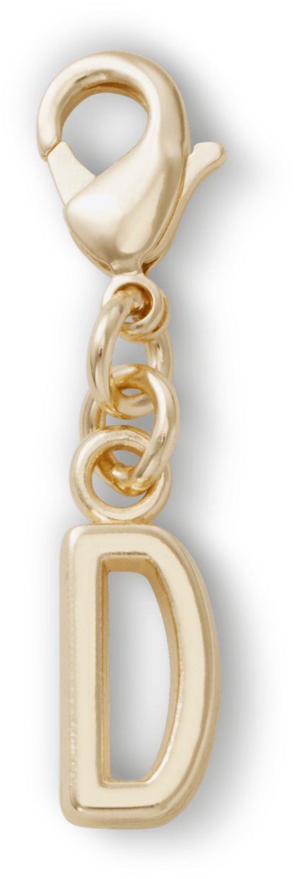 Gold Letter D Charm