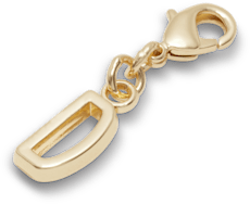 Gold Letter D Charm