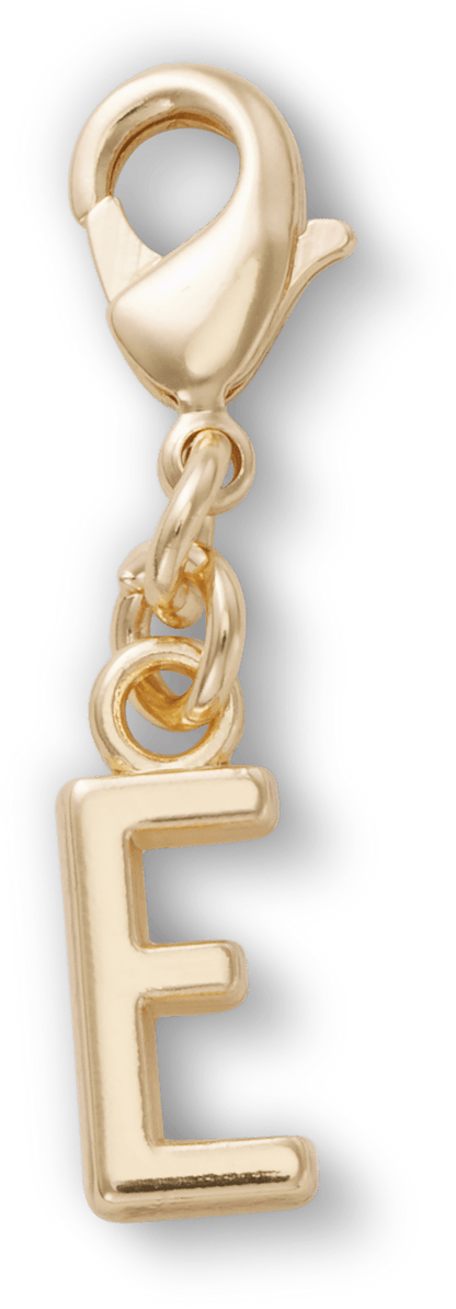 Gold Letter E Charm