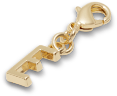 Gold Letter E Charm