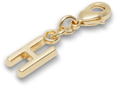 Gold Letter H Charm