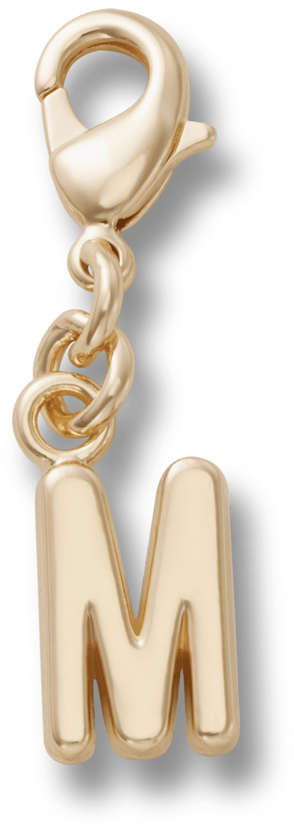 Gold Letter M Charm
