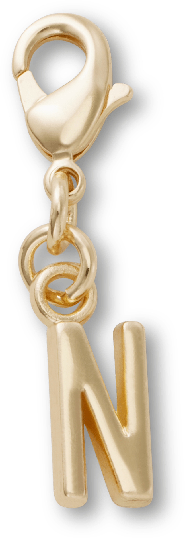 Gold Letter N Charm