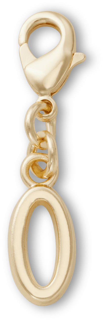 Gold Letter O Charm
