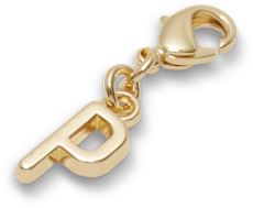 Gold Letter P Charm