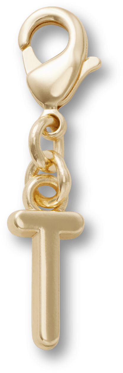 Gold Letter T Charm