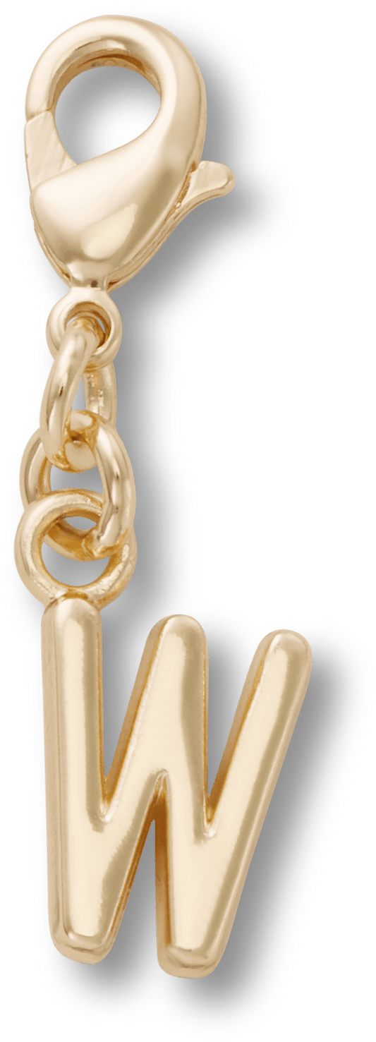 Gold Letter W Charm
