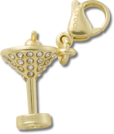 Gold Martini Charm