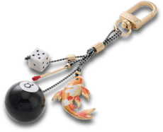 Koi Fish Bag Charm - Gold / Multi