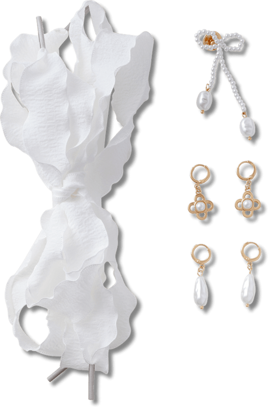 Laces and Pearl Bow Charm Kit