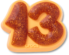 Orange Sparkly Number 13