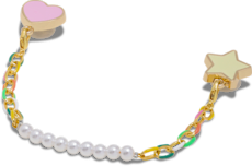 Pearl and Rainbow Bag Chain - Pink Multi