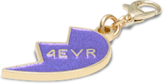 Purple Glitter BFF Charm Right