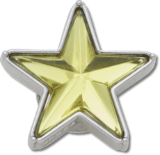 Silver and Green SMT Gem Star