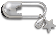 Silver Meta Safety Pin