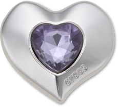 SilverandPurple SMT Gem Heart