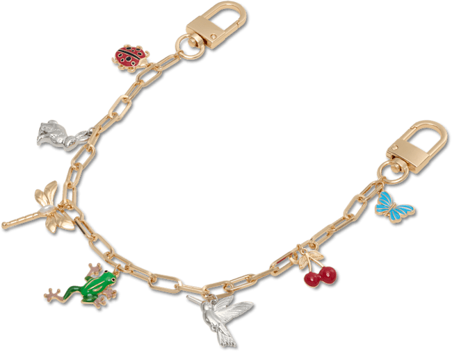 Spring Long Chain Bag Charm - Multi