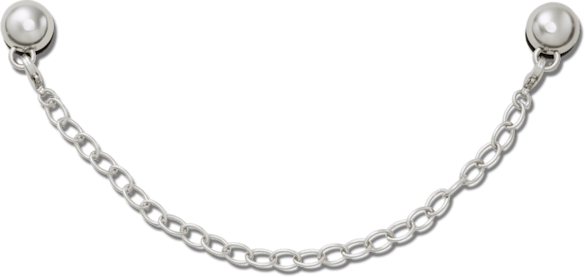 Thick Loop Bag Chain - Silver
